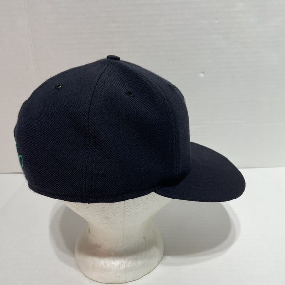 Vintage Seattle Mariners New Era Hat, Fitted 7 5/8, Dark Blue Cap, Logo, Maleko - Picture 5 of 11
